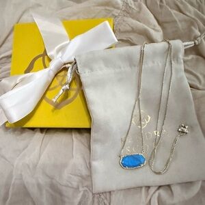 Kendra Scott Elisa Blue/Turquoise 14” Adjustable Necklace in Gold